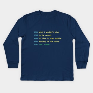 Mr. Robot Quote Kids Long Sleeve T-Shirt